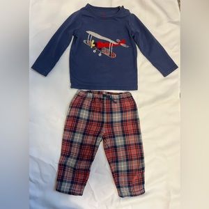 Boden boys 18 to 24 months, matching shirt and pants set